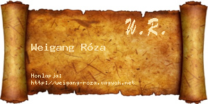 Weigang Róza névjegykártya