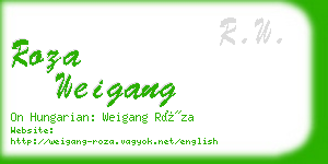 roza weigang business card